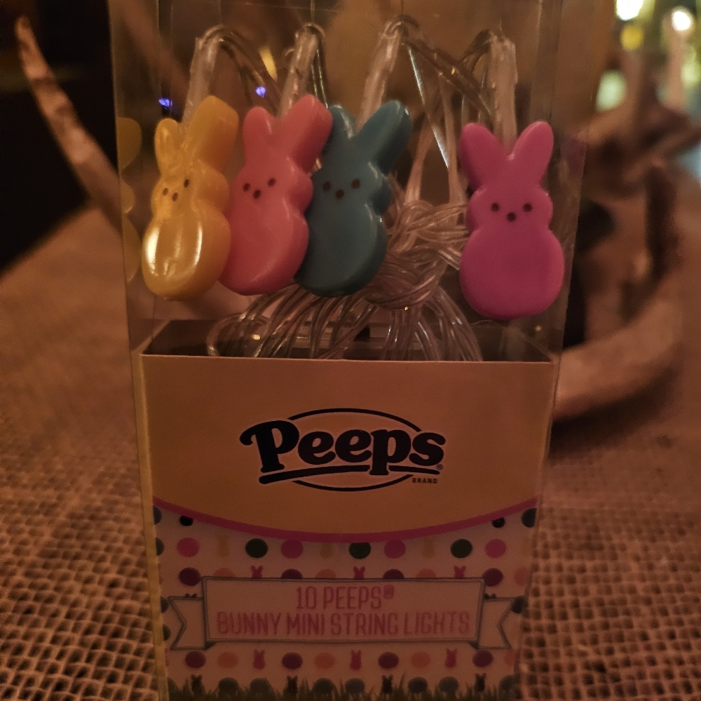 Peeps mini bunnies string lights